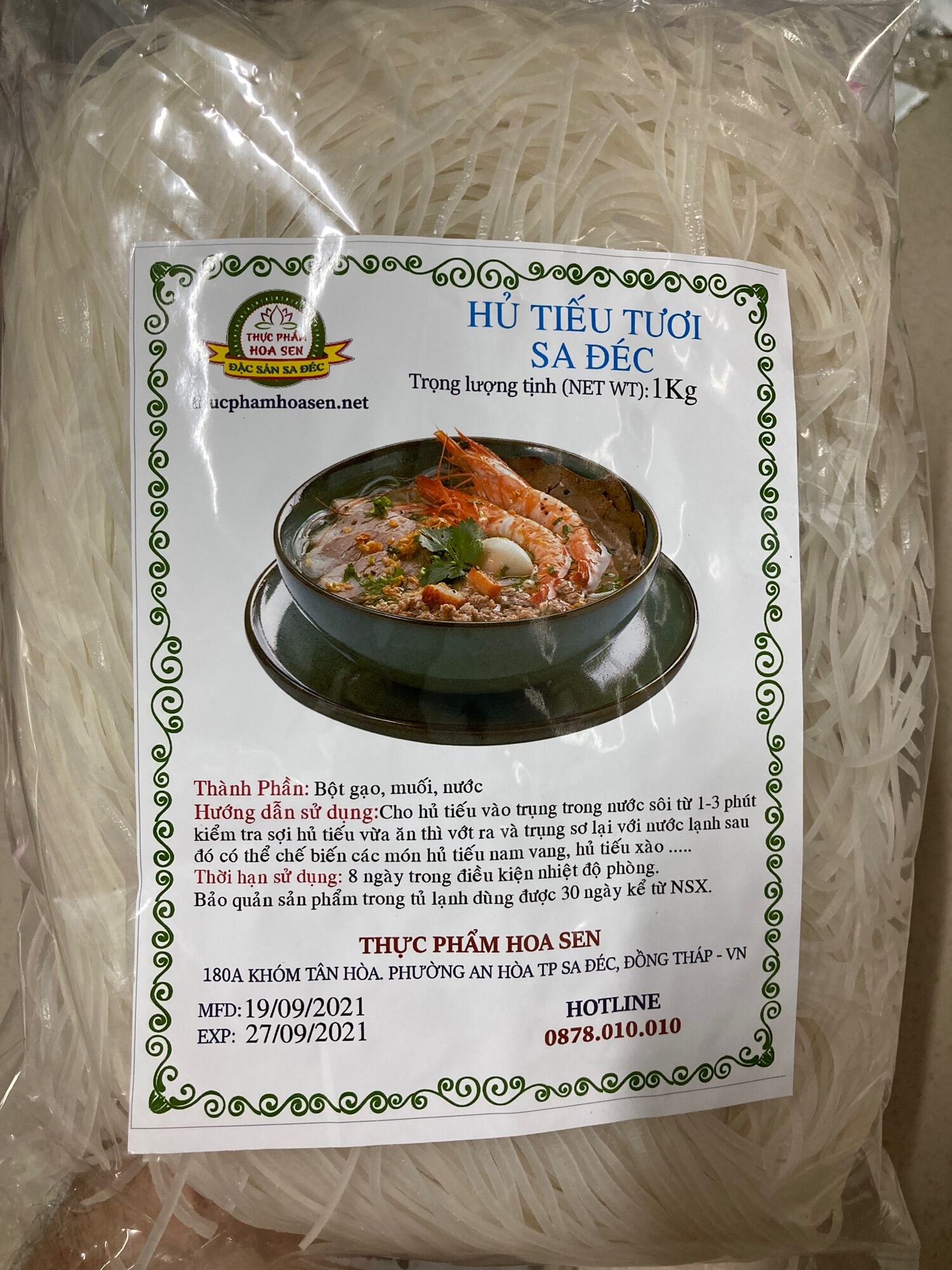 Hủ tiếu tươi sa đéc 1kg