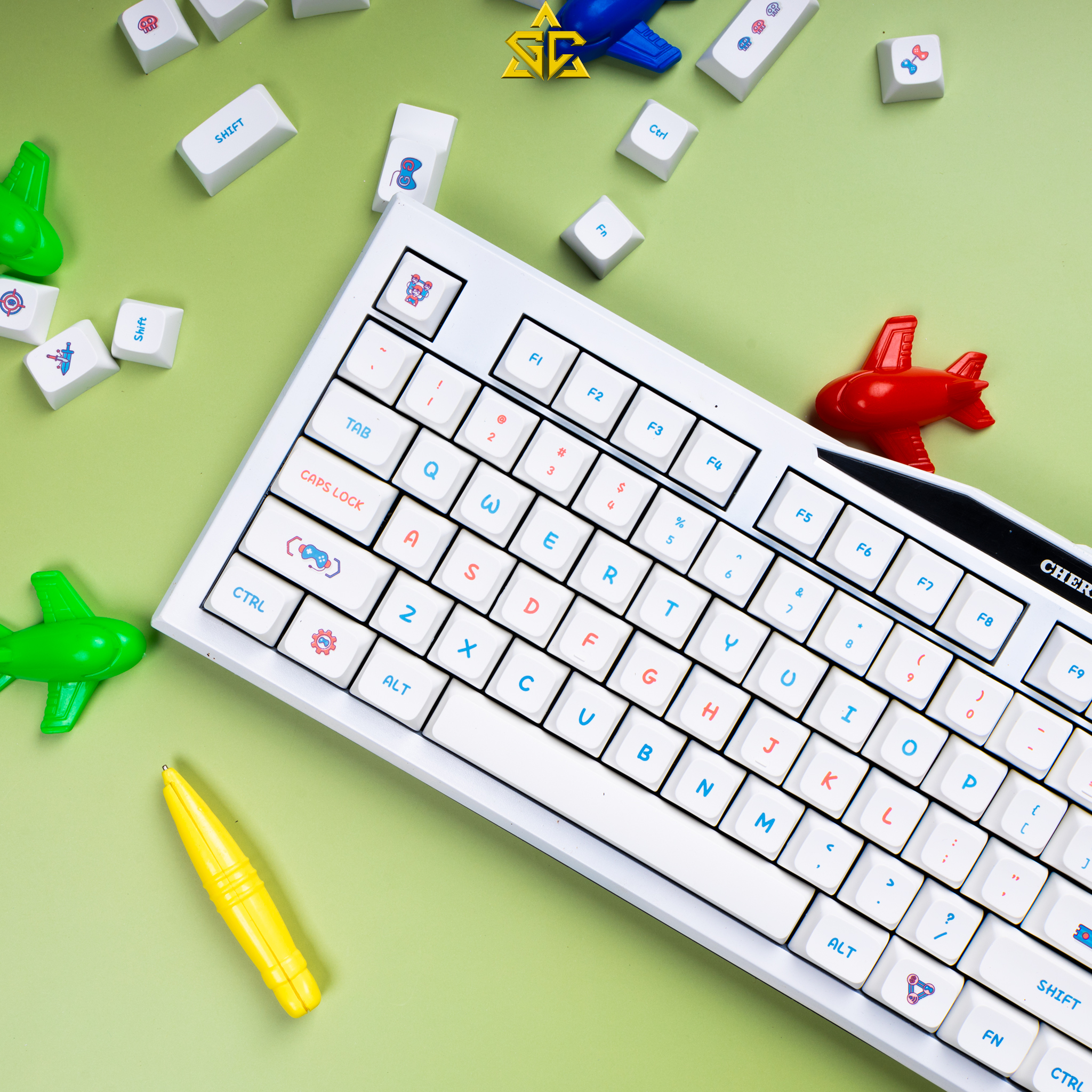 Keycap NERD 122 nút bàn phím cơ Profile XDA Thick PBT