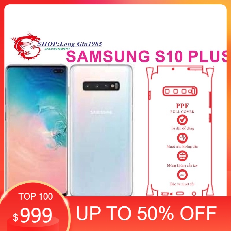 Samsung S10 plus miếng dán trong Ppf mặt sau và mặt trước chống va đập tốt chống trầy xước