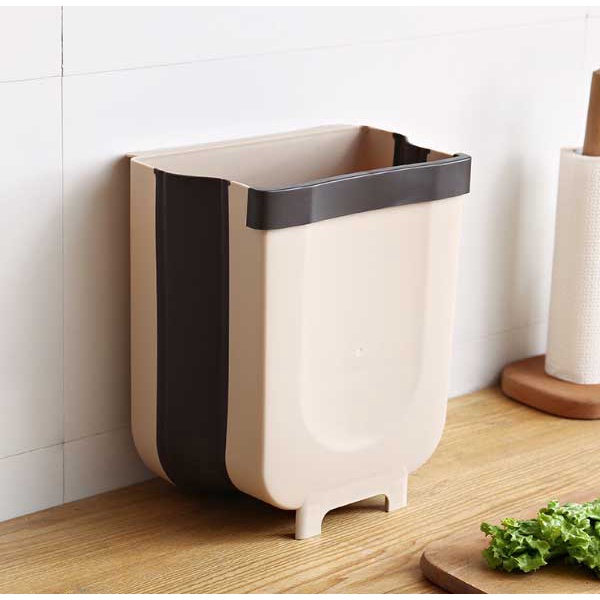 Thùng rác gấp gọn thông minh treo cạnh tủ bếp size to tiện lợi full box