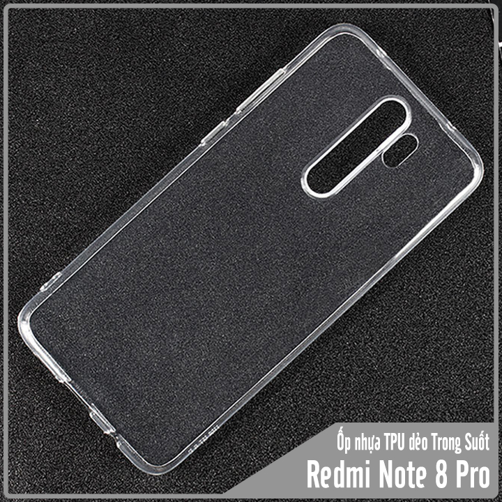 Ốp silicon chống ố vàng cho Xiaomi Redmi Note 8 Pro