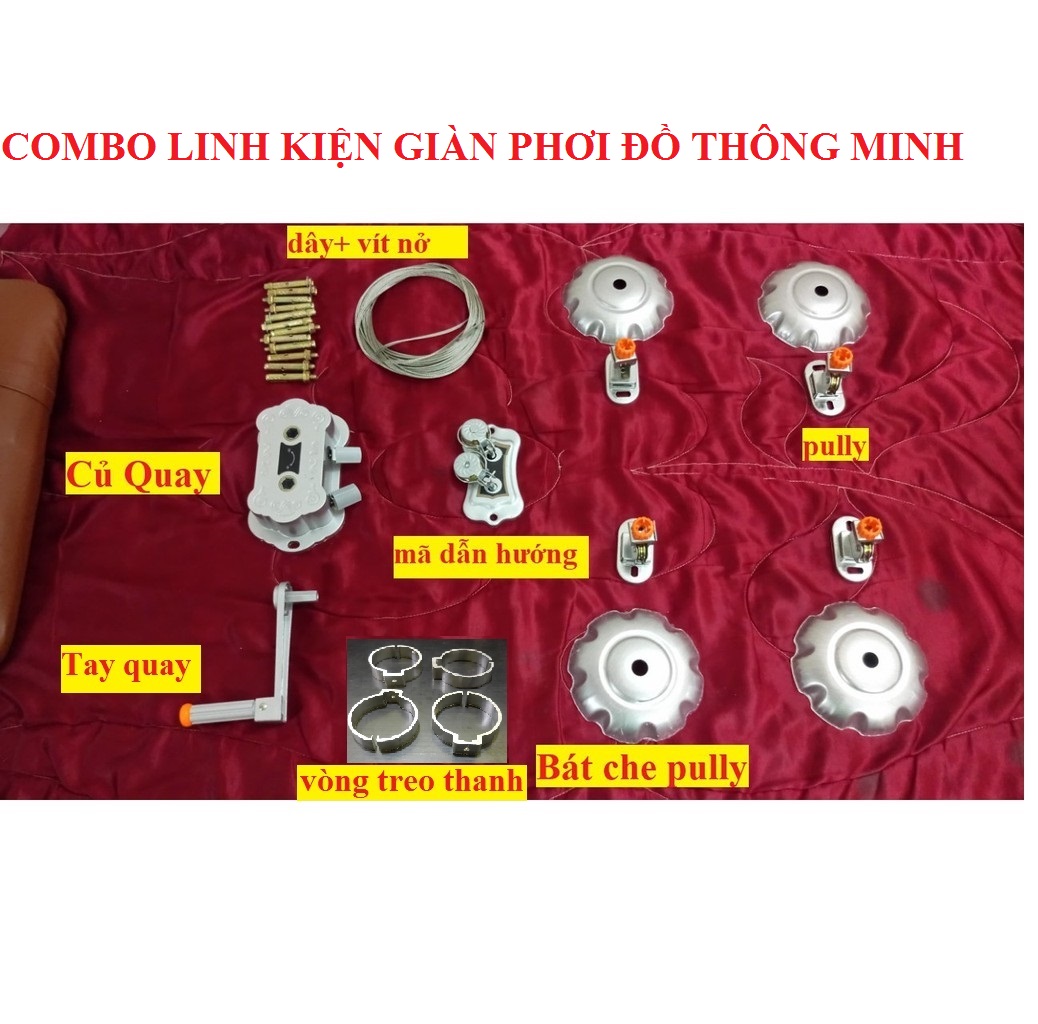 [HCM]COMBO LINH KIỆN GIÀN PHƠI ĐỒ NÂNG HẠ THÔNG MINH