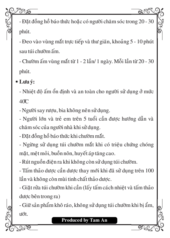 TÚI CHƯỜM MẮT THẢO DƯỢC TÂM AN