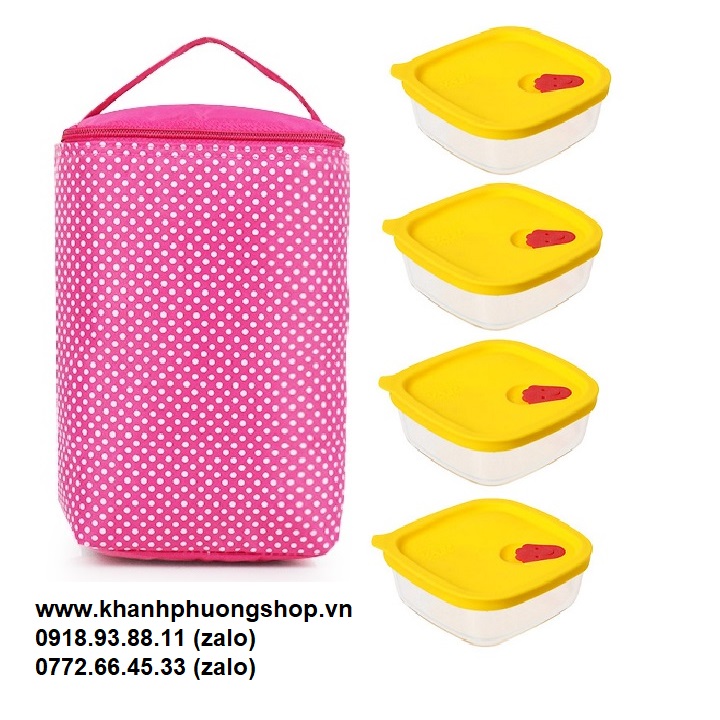 [HCM]bộ hộp cơm thủy tinh lock&lock - hộp cơm thủy tinh lock&lock