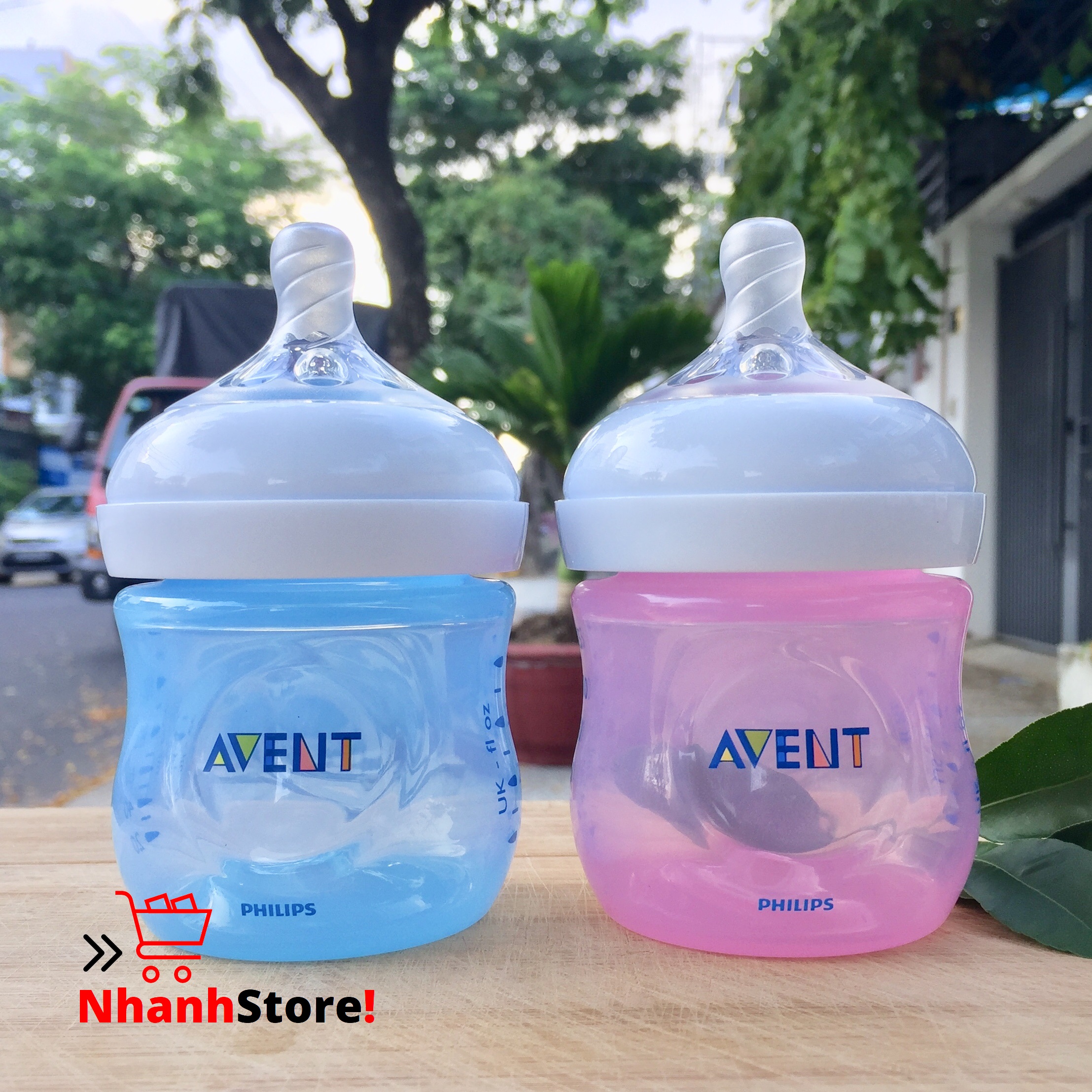 Bình sữa Avent Natutal 125ml màu Hồng nhạt [Núm số 1, từ 0 tháng]