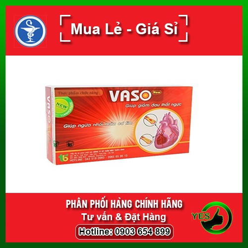 HCMViên Uống VASO New - Giúp Tim Mạch Khỏe Mạnh Giảm Nguy Cơ Nhồi Máu Cơ