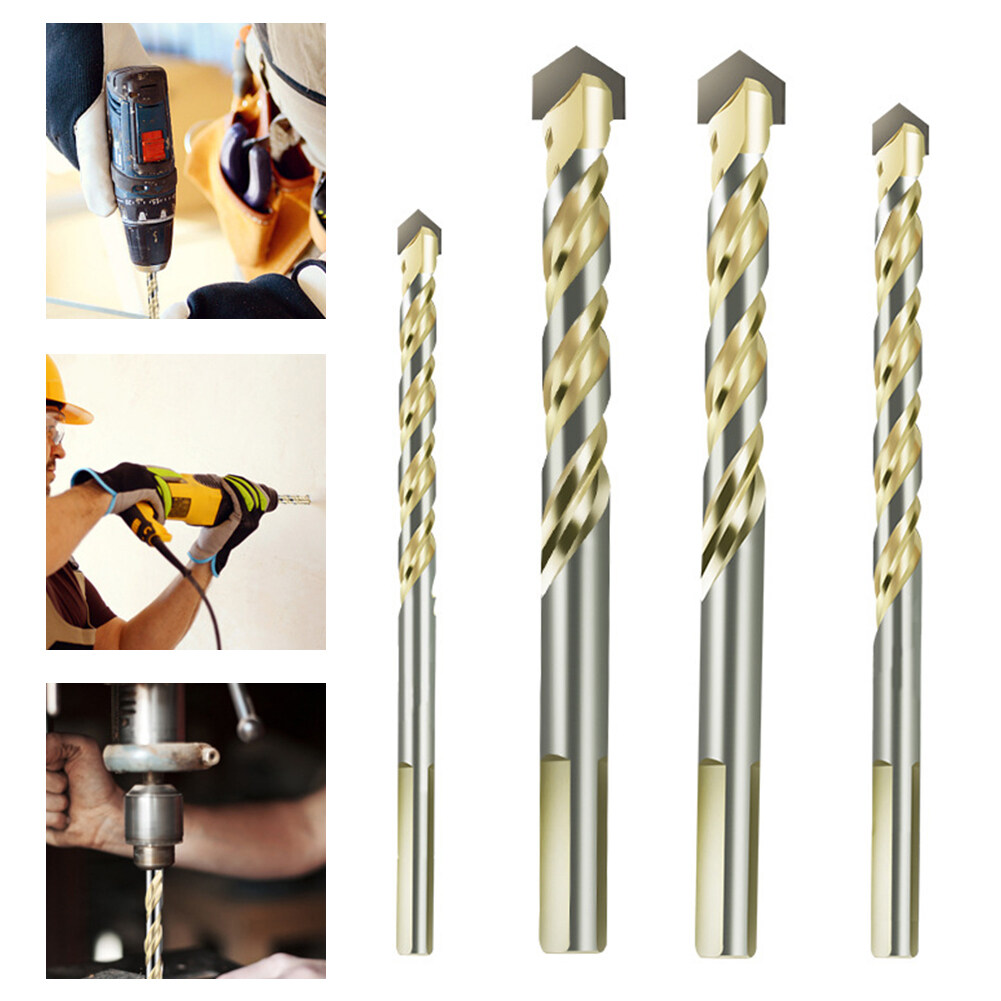 Farfi 6-12mm Alloy Triangle Head Drill Bit Glass Ceramic Wood Marble Drilling Tool