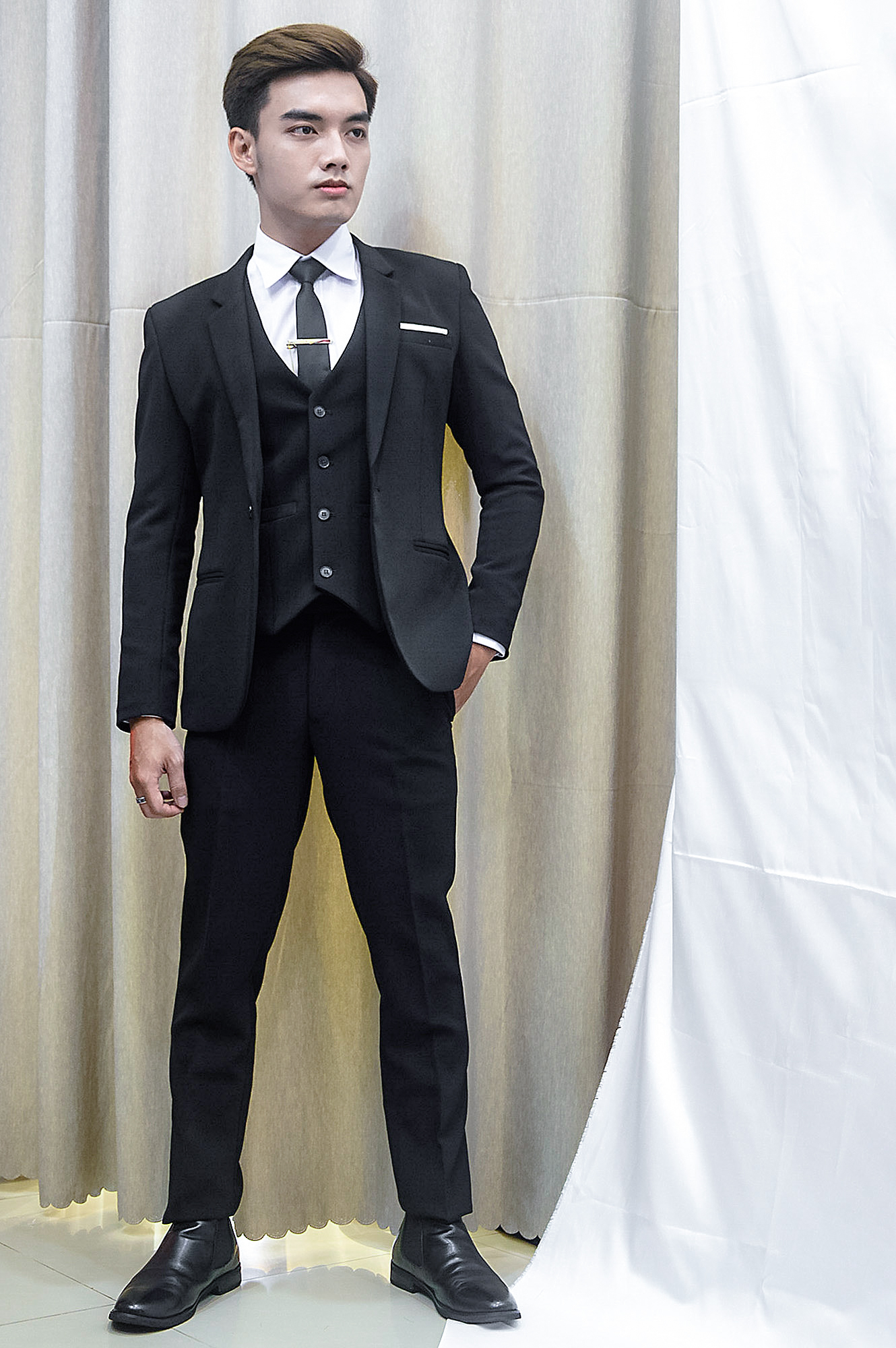 Áo vest nam màu đen AG-AV11 - Thời trang nam
