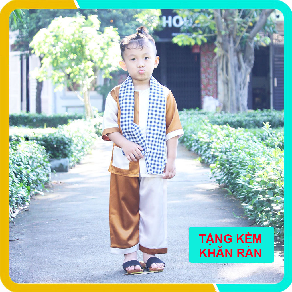 Áo Bà Ba Cho Bé Trai Và Gái Từ 1-6 Tuổi, Chất Lụa Mát Mẻ, Set Nguyên Bộ, Nhiều Màu Đẹp Cho Bé