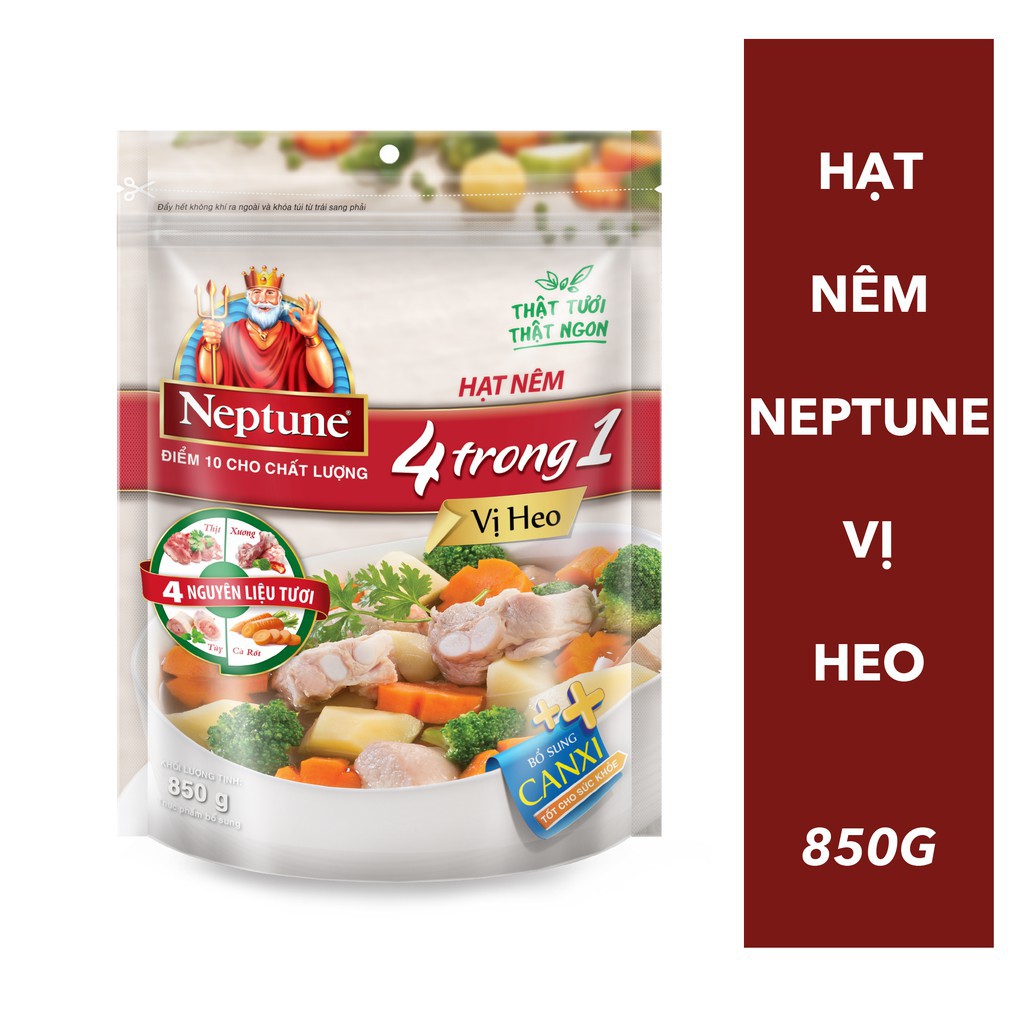 Hạt nêm Neptune 4in1 vị heo 850gr