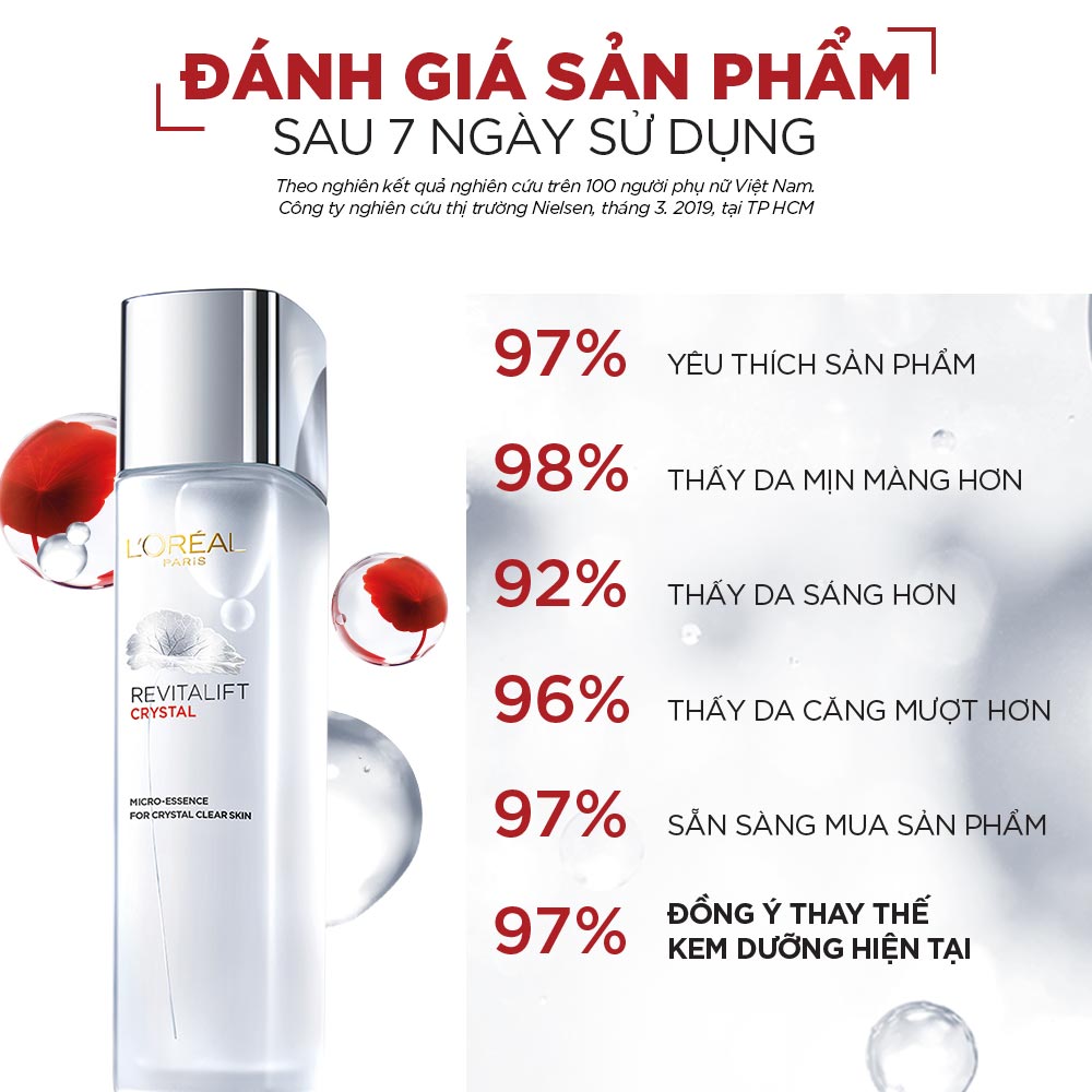 Dưỡng Chất L'Oreal Làm Căng Mướt Da 65ml Revitalift Crystal Micro Essence
