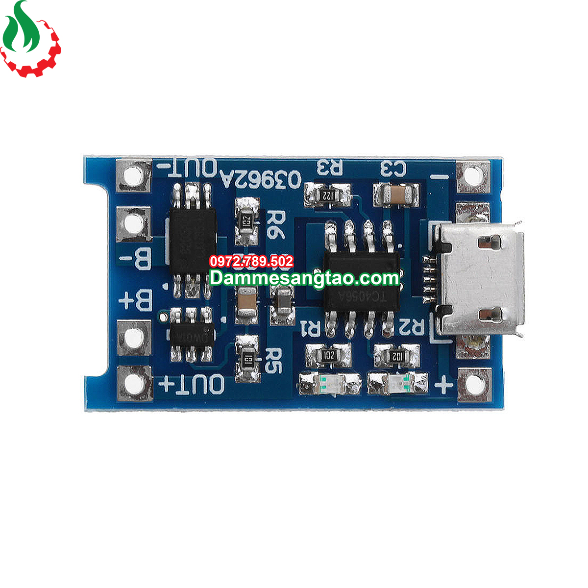 Mạch sạc pin Li-ion 3.7V TP4056 V2 (Có Bảo Vệ)