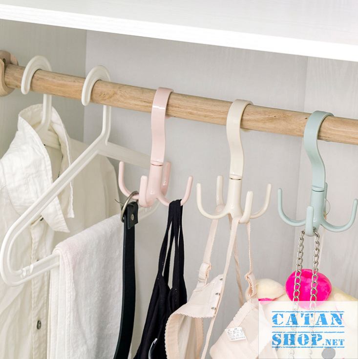Handbag hanger hook, basket, drying hanger scarf, hats, shoes sandals 4 spoke rotate 360 degrees, convenient multipurpose gd444-phoigioxach