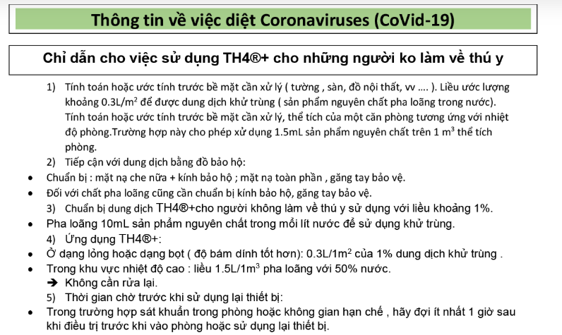 TH4 1Lit. SÁT TRÙNG DIỆT KHUẨN- DIỆT NẤM- DIỆT VIRUS
