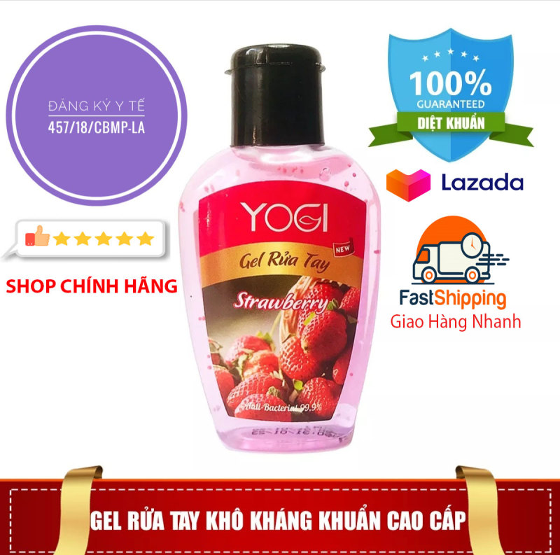 5 Chai Nước Gel rửa tay khô diệt khuẩn hiệu Chính Hãng YOGI 70ml