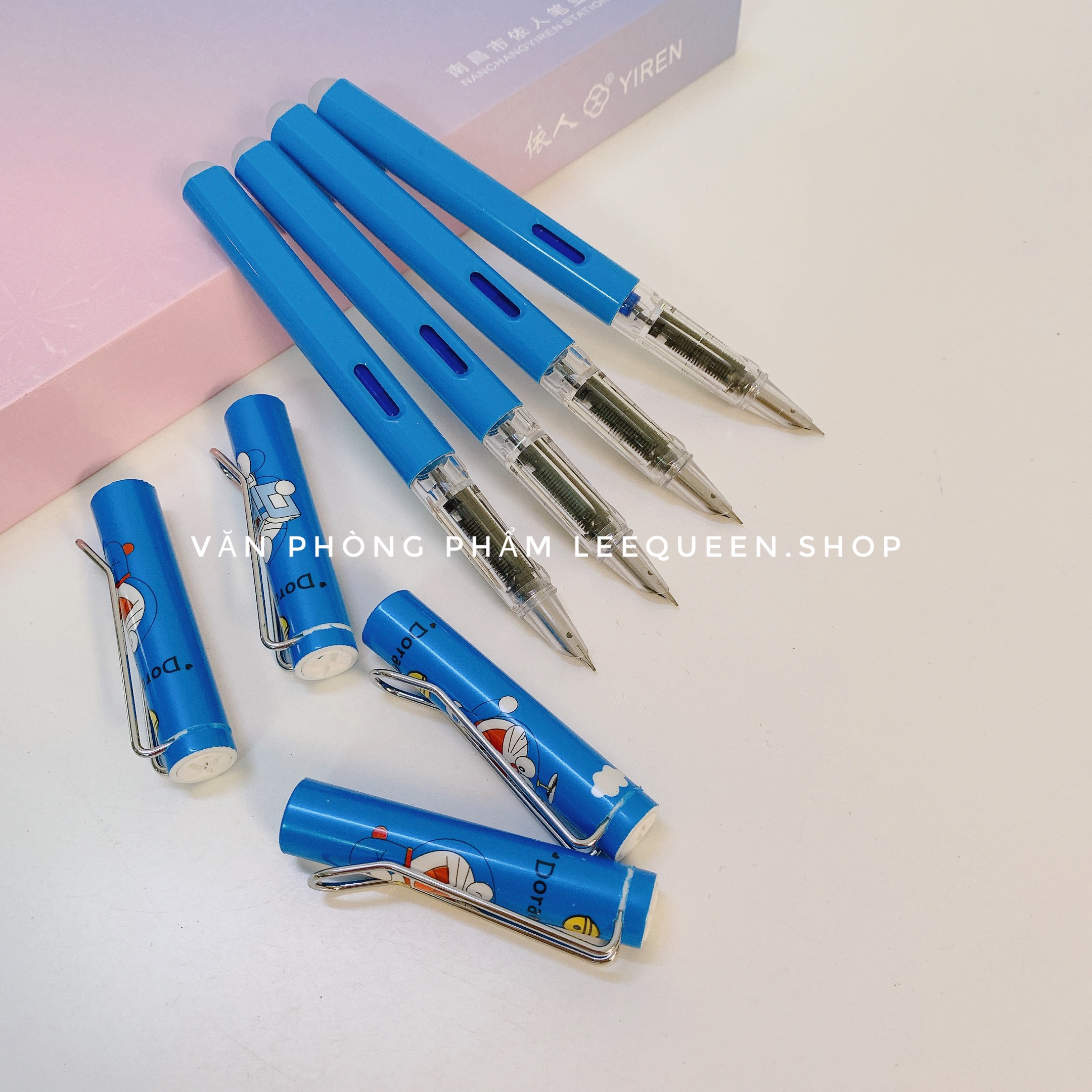 Bút Máy tẩy xóa được Đôrêmon  Ngòi Mài êm, dễ viết giúp bé rèn chữ đẹp