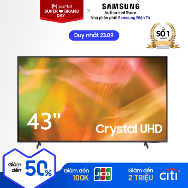 Bảng giá [Trả góp 0%]  UA43AU8000 - Smart Tivi Samsung Crystal UHD 4K 43 inch AU8000 2021