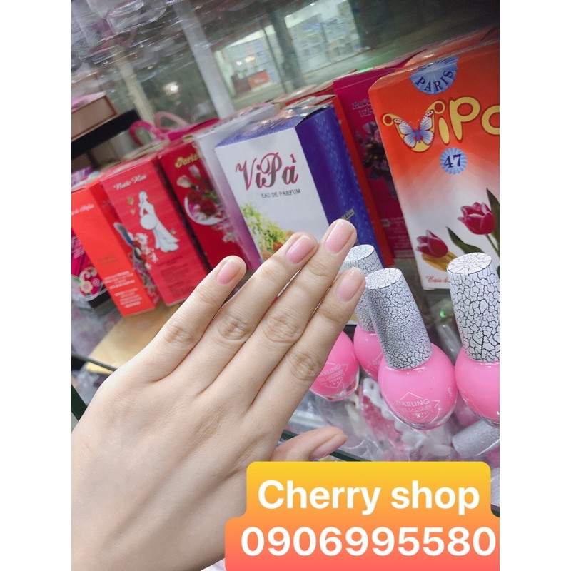 Nước sơn dưỡng cứng móng hồng trắng cao cấp