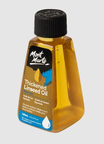 Dầu lanh đặc, dung môi cho sơn dầu, Mont Marte, 125ml