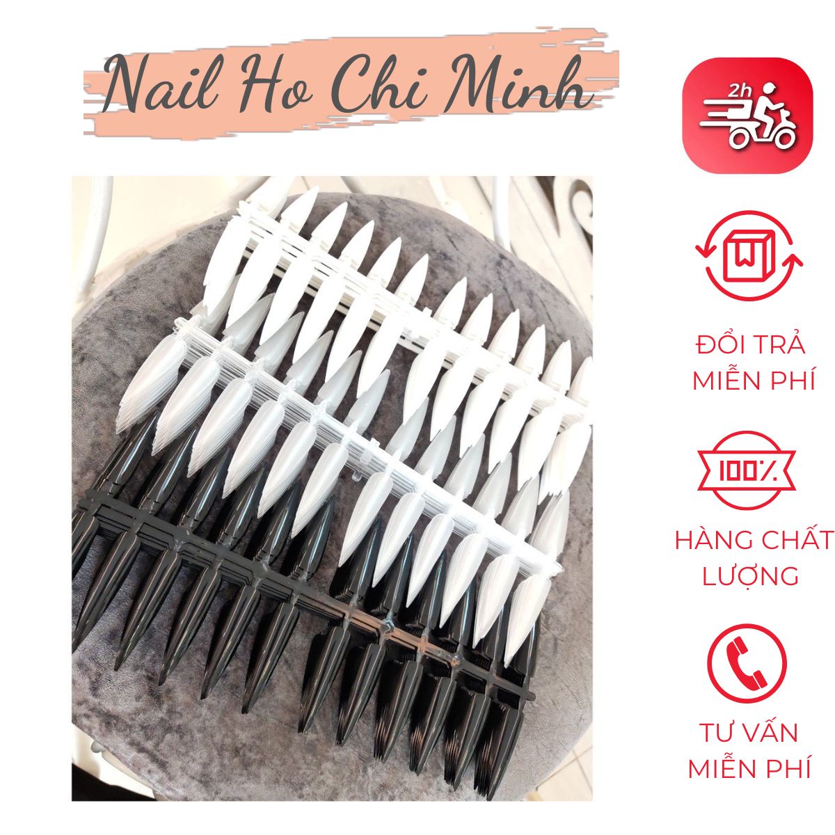 [HCM]Set mẫu móng from nhọn (10 vĩ-240 móng)