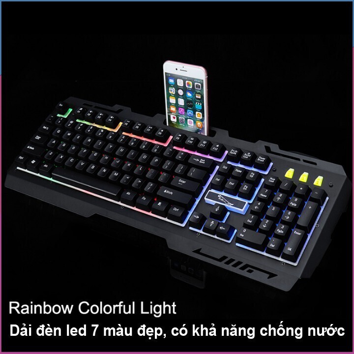 Bàn Phím Chơi Game Đổi Màu G700 LED Giả Cơ siêu đẹp ( KÈM LÓT CHUỘT )