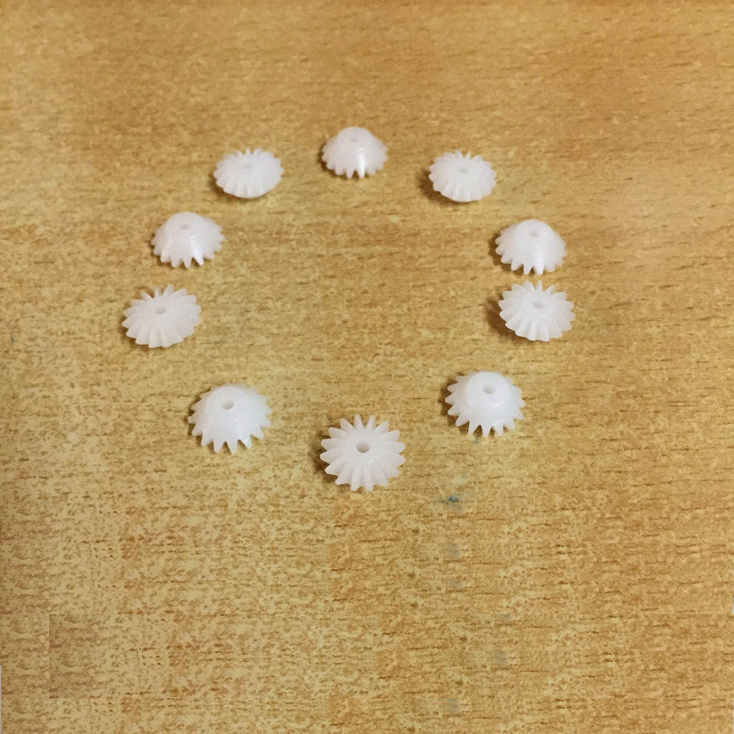 Combo 10 bánh răng côn nhựa 16 răng trục 1.95mm modul S162A