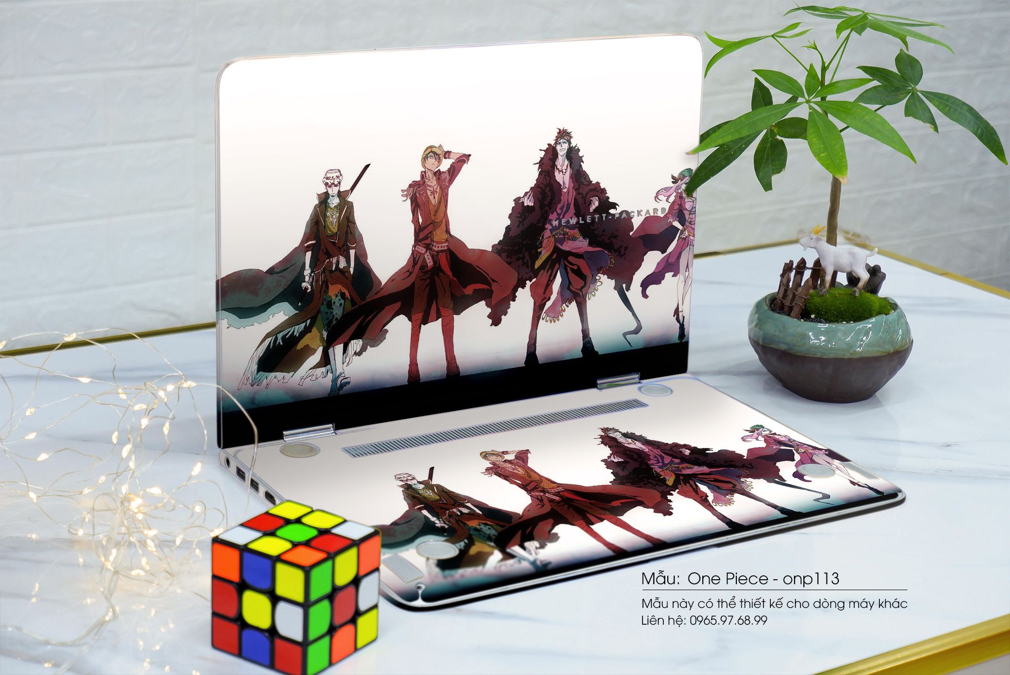 Decal Skin dán Laptop Asus mẫu One Piece (inbox mã máy cho shop)