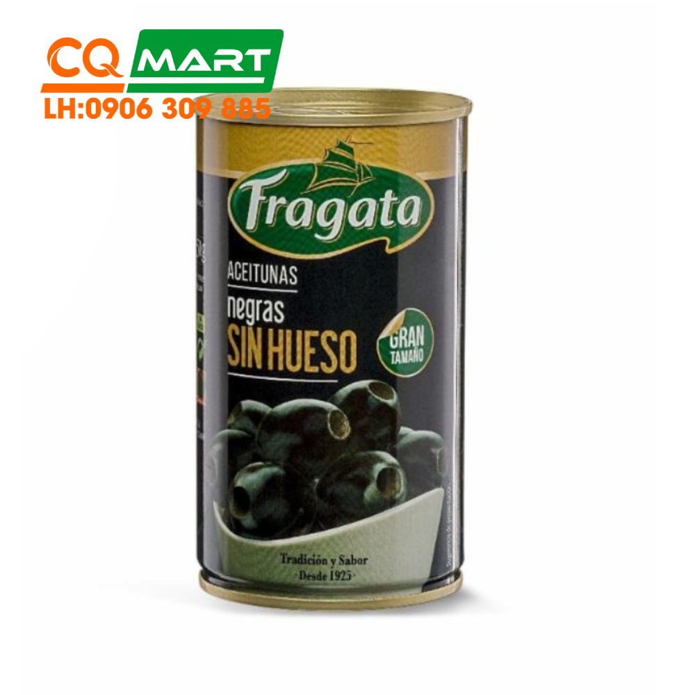 Trái olive đen tách hạt fragata hộp 350g