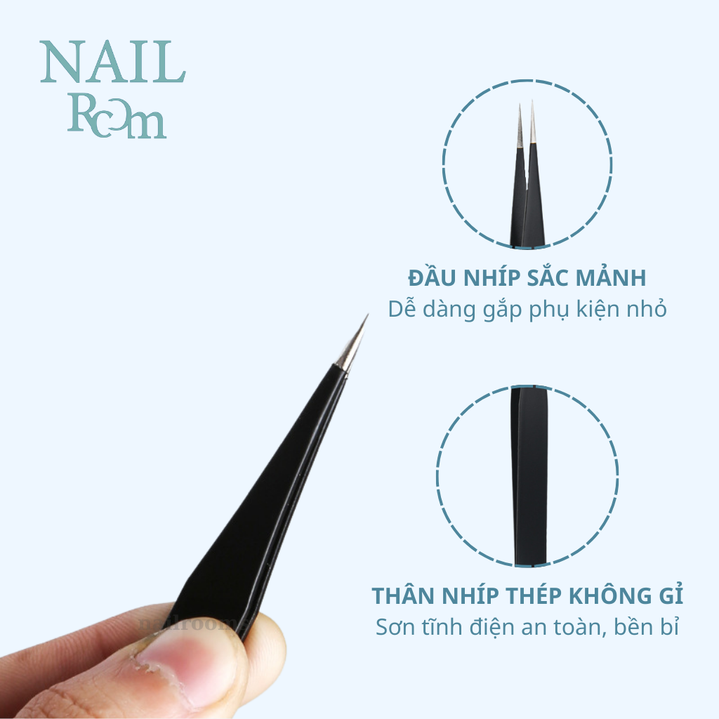 Nhíp gắp đá - Nhíp gắp phụ kiện làm móng nail