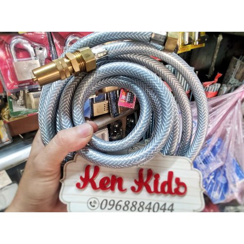 15M/20M Dây rửa xe đa năng bấm 2 đầu có béc phun tiện lợi