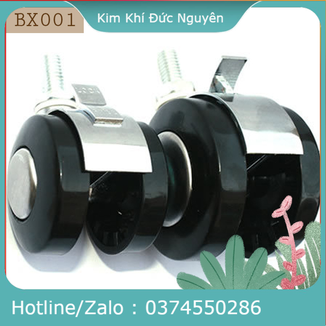 Bánh xe lăn inox chốt vặn 8 mm cao cấpđường kính 50 mm có khóa hãm dùng cho các loại giá kệ tủ bàn ghế xe đẩy và thiết bị tiện ích cam kết hàng công ty KIM KHÍ ĐỨC NGUYÊN