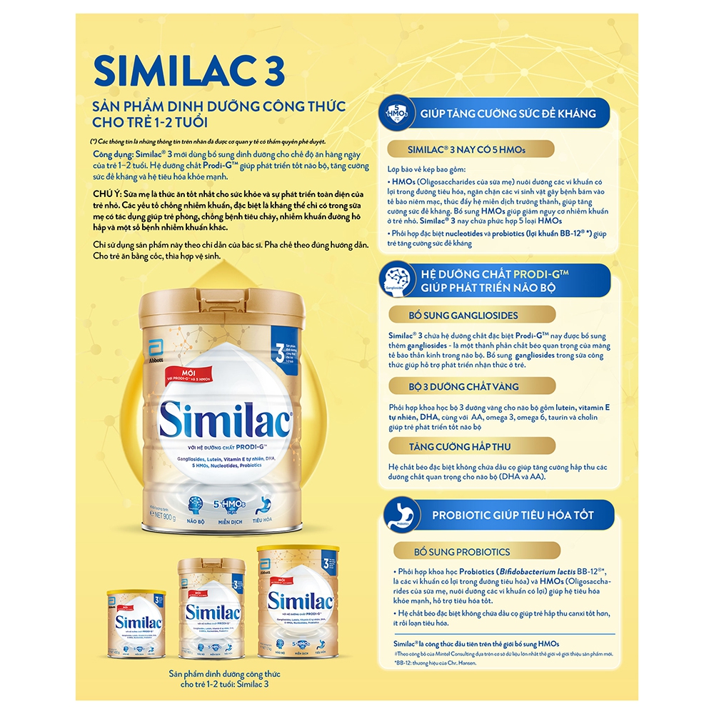 [Date 11.2024] Sữa Similac 5G số 3 lon Lon 900g (Cho bé 1-2 tuổi)
