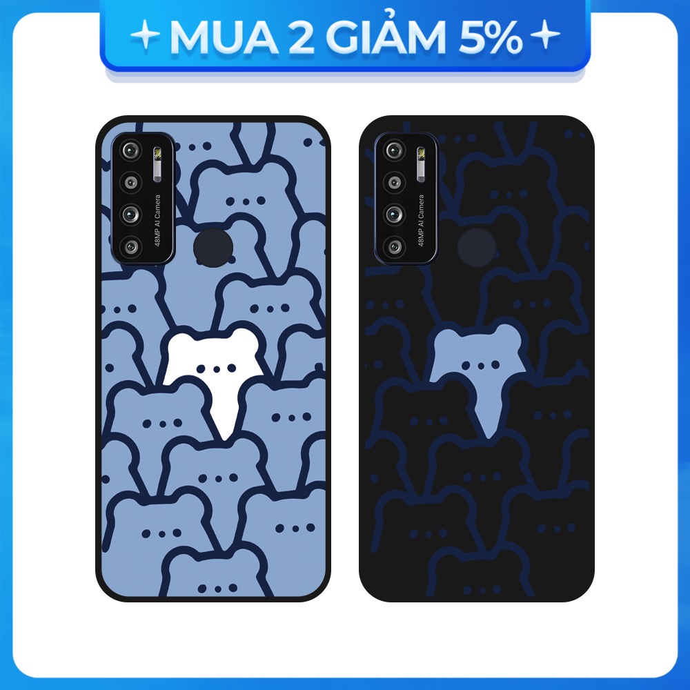 Ốp lưng Vsmart Joy 3/Joy 4/Active 3/Bee 3/Live/...dẻo đen hình Icon Gấu