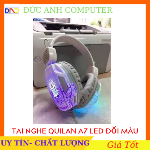 Tai nghe chụp tai quilan a7 jack 3-5 chuyên game có micro đèn led đổi màu dây chống đứt sản phẩm tốt chất lượng cao cam kết hàng giống mô tả
