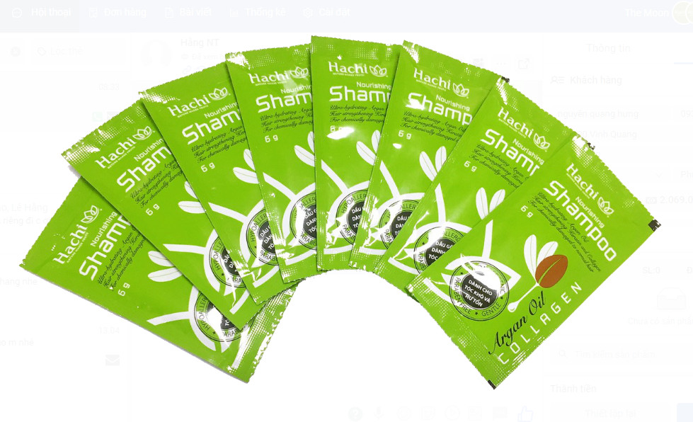 Dầu gội dây 12 gói Olive Hachi cho tóc gàu