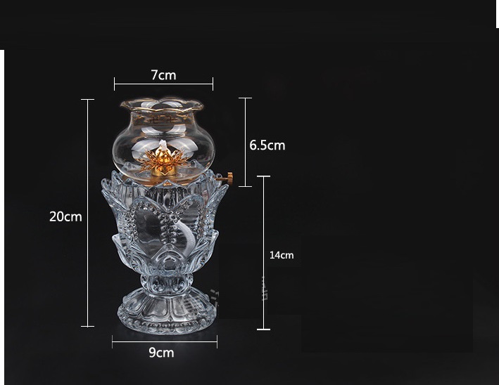 Đèn Thắp Dầu Cát Tường Lưu Ly 038
