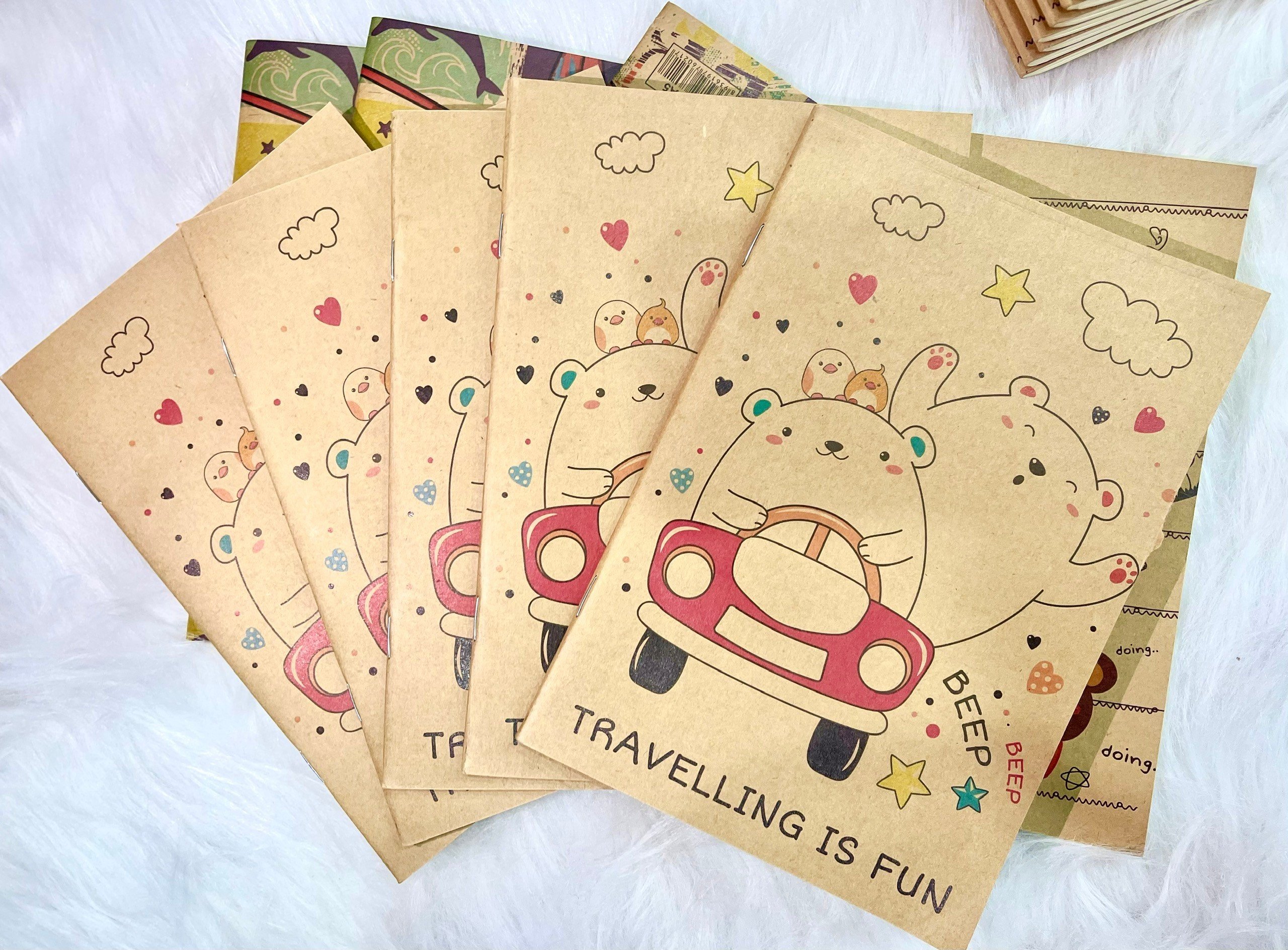 Sổ note cute giấy màu kem,siêu dễ thương,khổ a5,100 trang giá rẻ