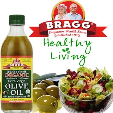 Dầu olive hữu cơ loại siêu nguyên chất thượng hạng Bragg - 473ml