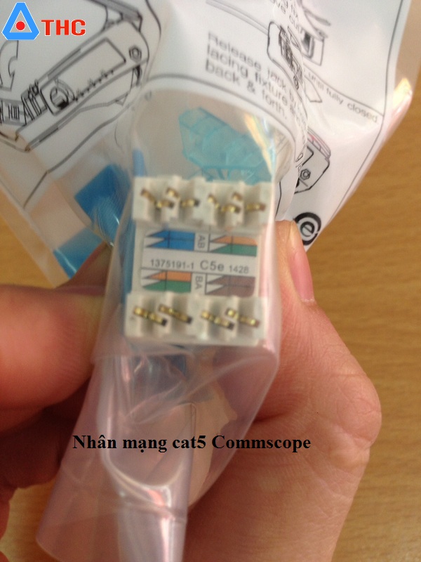 Ổ cắm mạng, nhân mạng, module cat5e AMP Commscope (1375191-1)