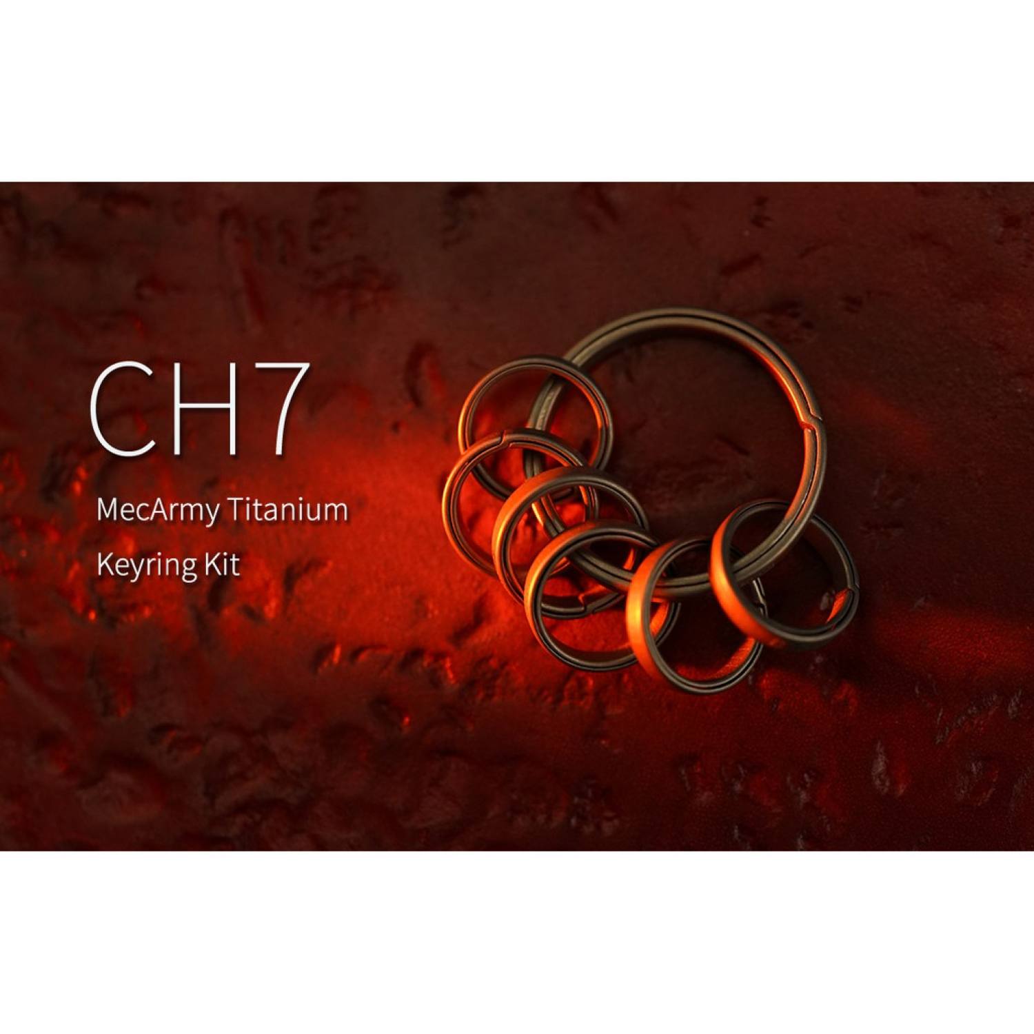 Bộ ring móc khóa titanium MecArmy CH7 ( 1 ring chủ và 6 ring phụ )