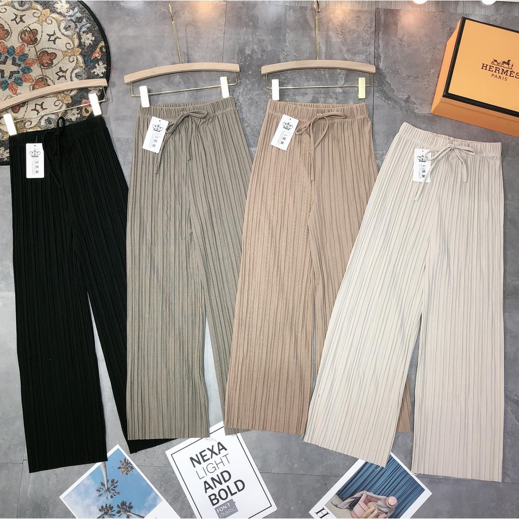 Quần nữ dập ly ống suông