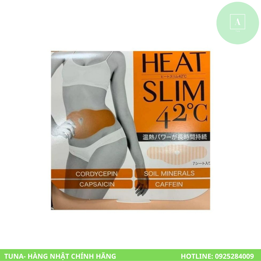 Miếng dán tan mỡ heat slim 42 độ c nhật bản