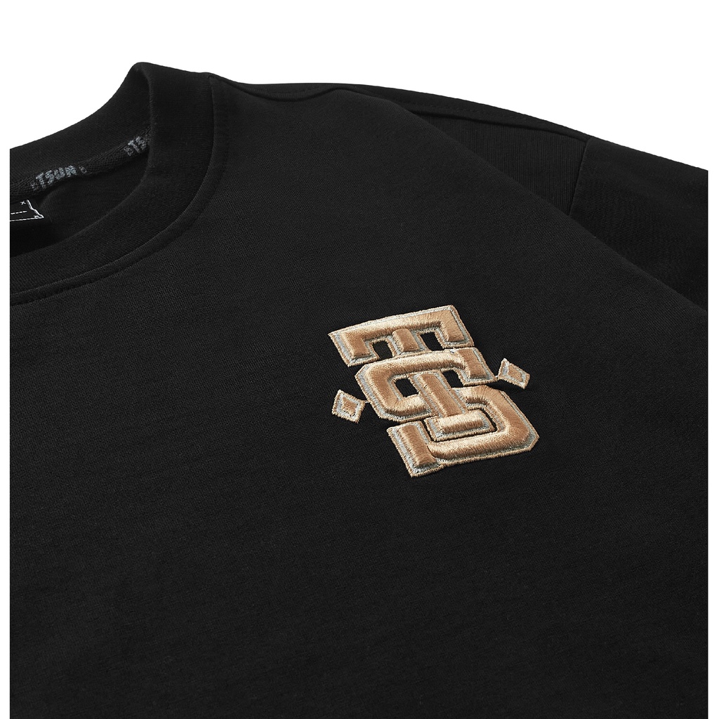 Áo thun TSUN Embroidered Basic Tee - Thêu - Đen - Unisex