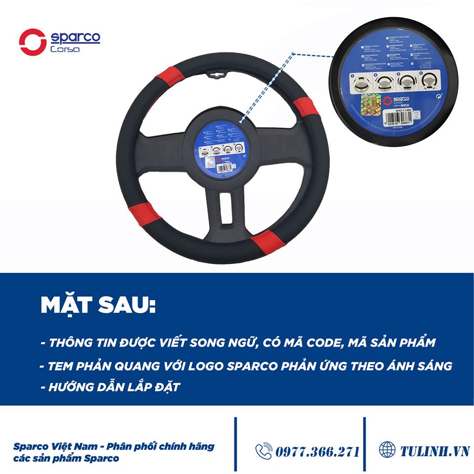Bọc vô lăng chính hãng SPARCO 1117BK