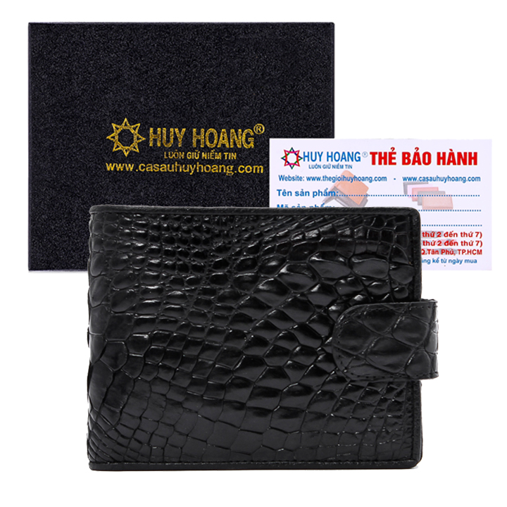 Wallet men's glorious crocodile leather buttons black, red brown, yellow cow, brown soil th2216-17-18