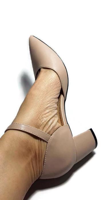[SALE] Sandal Da Lì Bít Mũi Hở Eo Đế Vuông 6 Phân