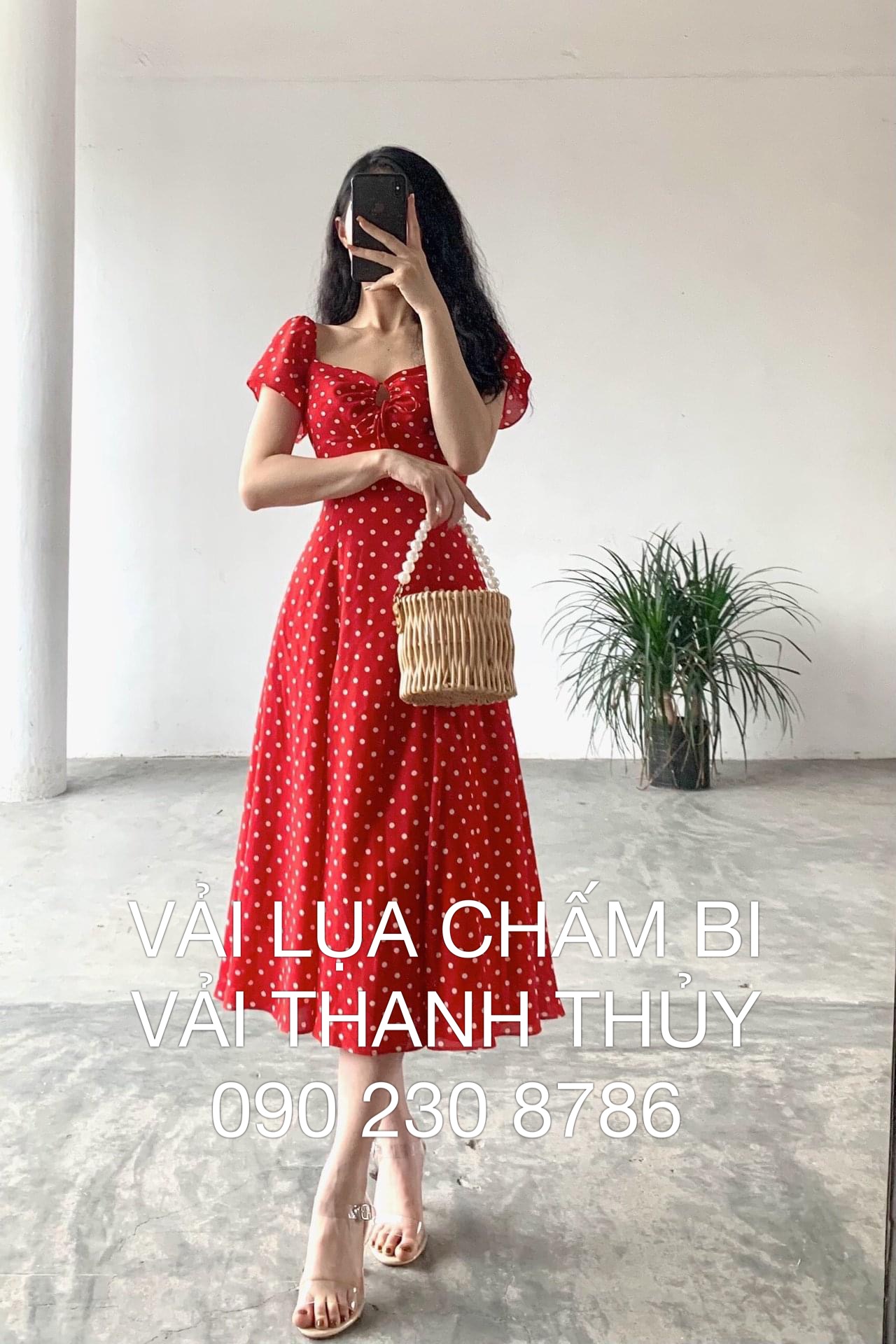 VẢI LỤA CHẤM BI - DÒNG VẢI THÔNG DỤNG - 1 MÉT X 1M5