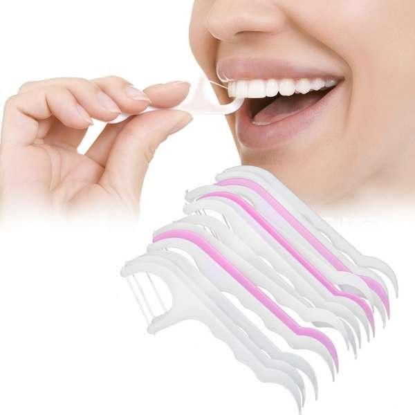 Combo 2 túi chỉ nha khoa 2 trong 1 vệ sinh răng miệng chống viêm nướu, sâu răng ( 25 chiếc/túi)