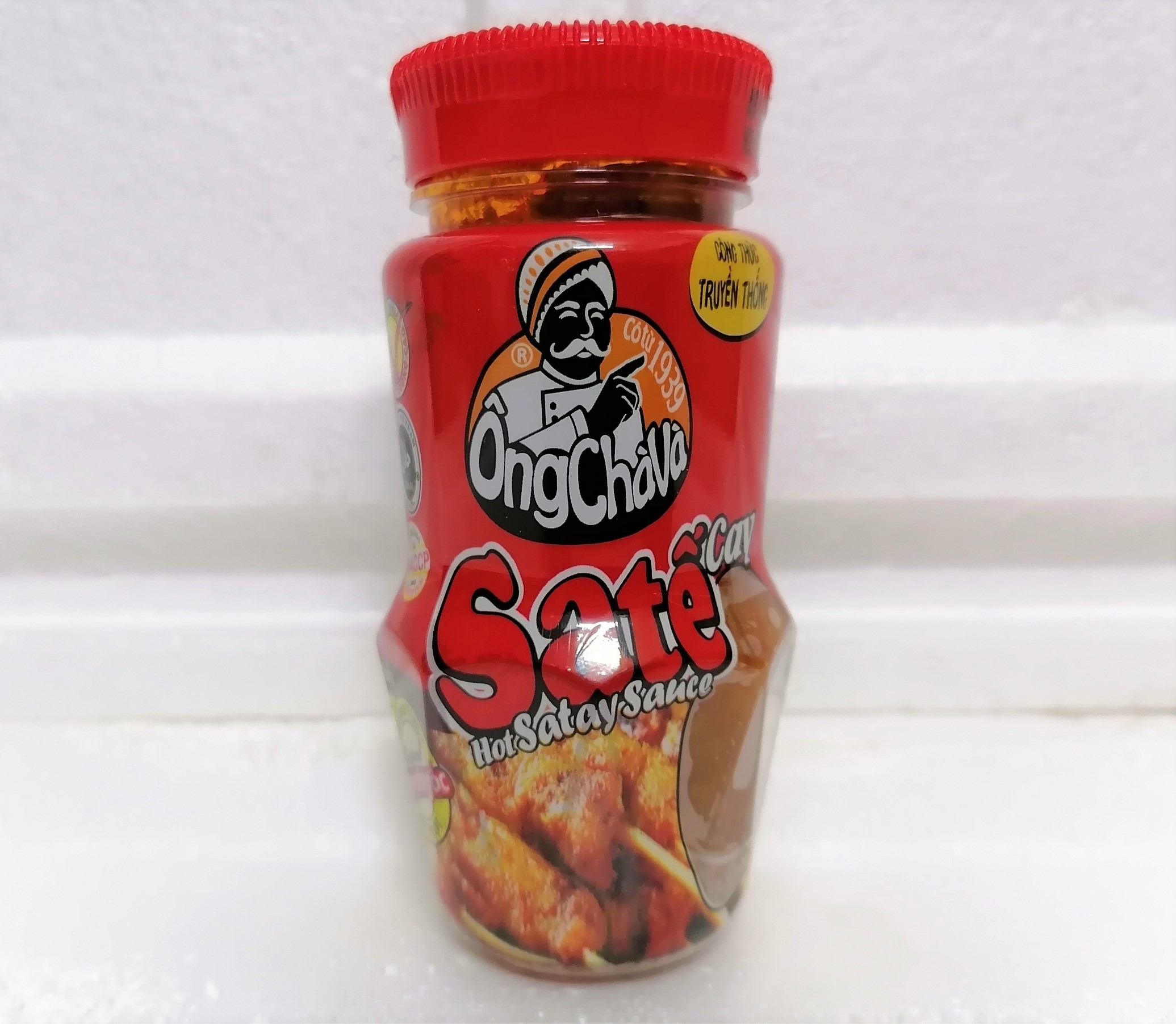 Lọ 115g SA TẾ CAY VN ÔNG CHÀ VÀ Hot Satay Sauce halal nos