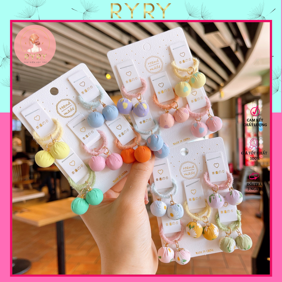 Set Vỉ 10 dây cột buộc tóc cho bé cute cực xinh